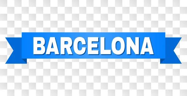 Blauer Streifen mit barcelona Text — Stockvektor