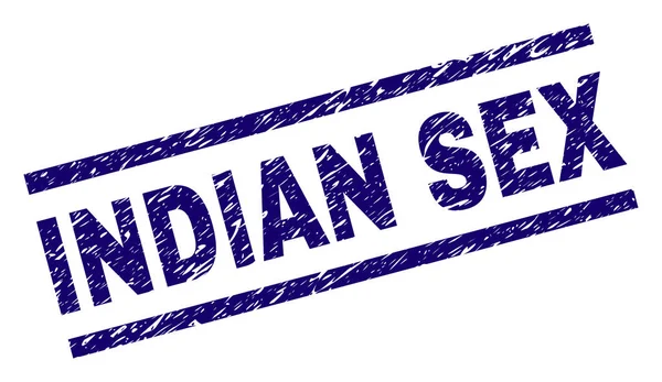 Scratched Textured INDIAN SeX Stamp Seal — стоковый вектор