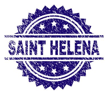 Saint Helena damga mühür grunge dokulu