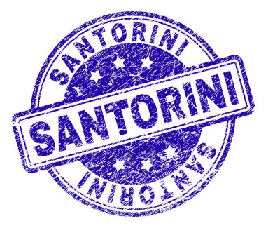 Grunge Santorini damga mühür dokulu