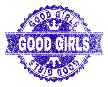 Grunge iyi kızlar damga mühür kurdele ile dokulu