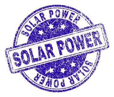 Grunge güneş enerjisi damga mühür dokulu