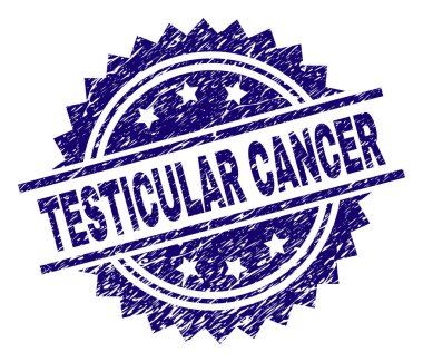 Dokulu testis kanseri damga mühür çizik