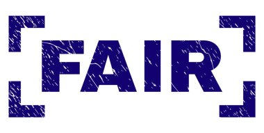 Grunge köşeleri içinde adil damga mühür dokulu