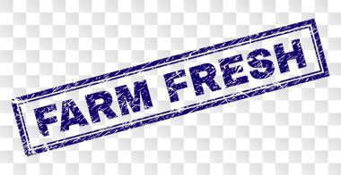 Çizik çiftlik taze dikdörtgen damgası