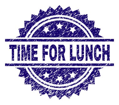 Grunge dokulu öğle yemeğine damga mühür