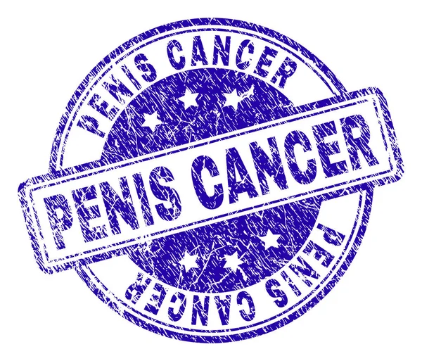 Sello de sello PENIS CANCER texturizado rayado — Vector de stock