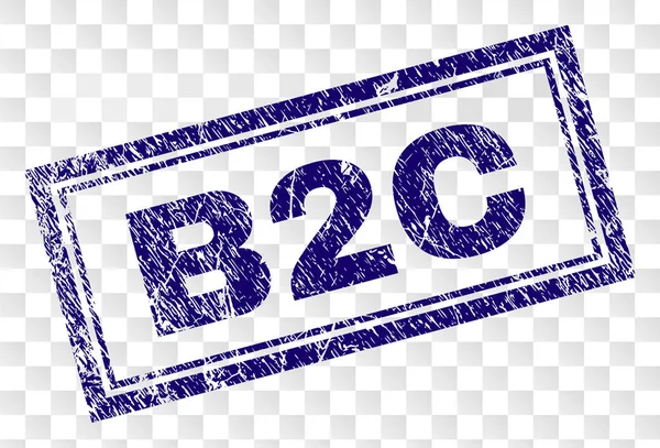 Царапнутая марка B2C — стоковый вектор