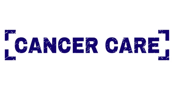 Segel Stamp CANCER Tergores Antara Sudut - Stok Vektor