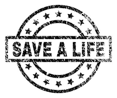 Grunge dokulu bir hayatı damga mühür kaydetmek