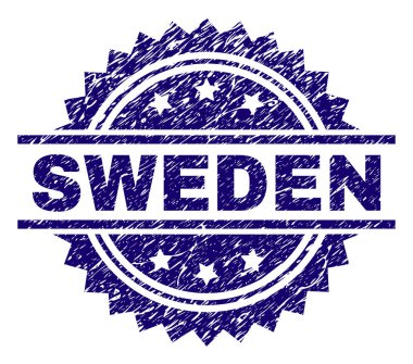 Grunge İsveç damga mühür dokulu