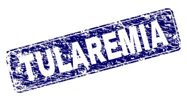 Yuvarlatılmış dikdörtgen damga çizilmiş Tularemi çerçeveli