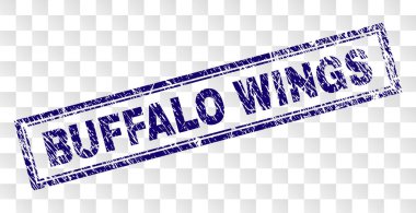 Çizik baharatlı tavuk kanadı dikdörtgen damgası