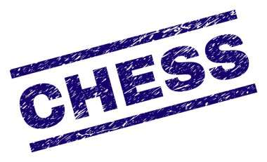 Grunge satranç damga mühür dokulu