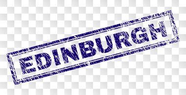 Grunge Edinburgh dikdörtgen damgası