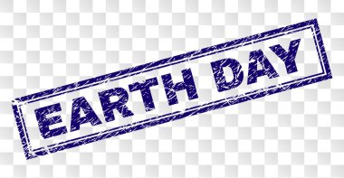 Çizik dünya gün dikdörtgen damga