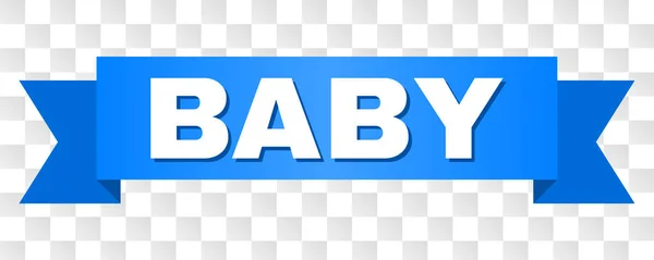 Blue Ribbon med Baby titel — Stock vektor