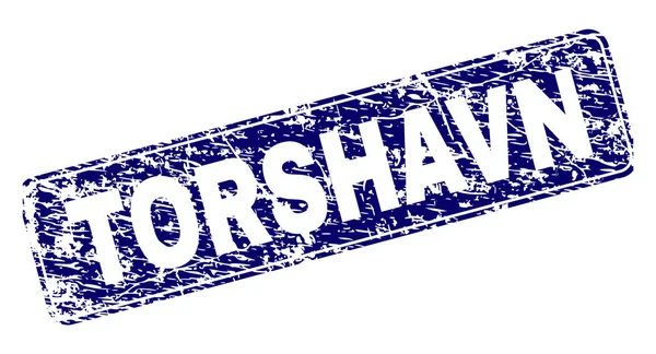 Yuvarlatılmış dikdörtgen damga grunge Torshavn çerçeveli