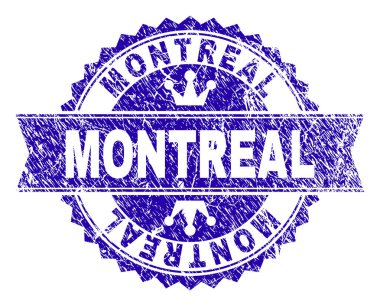 Grunge Montreal damga mühür kurdele ile dokulu