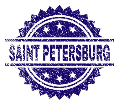 Saint Petersburg damga mühür grunge dokulu