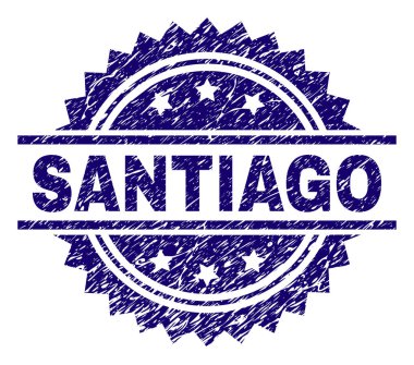 Dokulu Santiago damga mühür çizik
