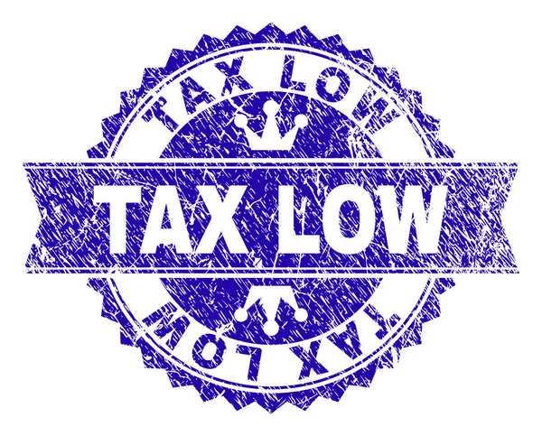 Karcos texturált adó alacsony pecsétbélyeg szalaggal — Stock Vector