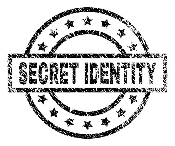 Grunge υφής μυστική ταυτότητα σφραγίδα σφραγίδα — Διανυσματικό Αρχείο