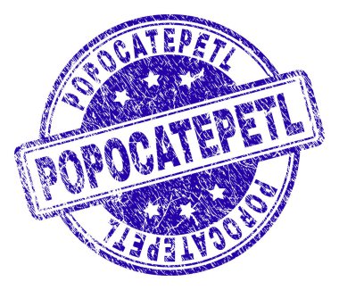 Grunge Popocatepetl damga mühür dokulu