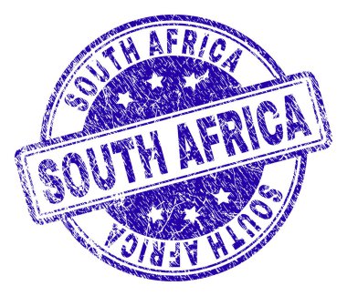 Grunge Güney Afrika damga mühür dokulu