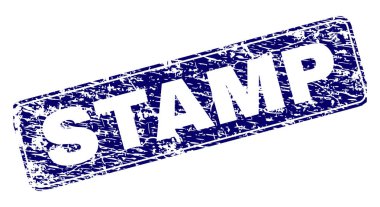 Yuvarlatılmış dikdörtgen damga grunge damga çerçeveli