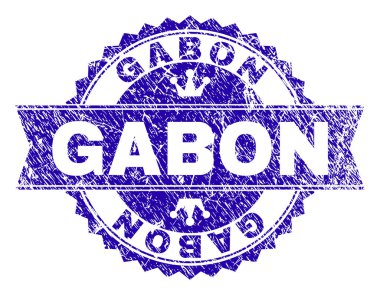 Dokulu Gabon damga mühür kurdele ile çizik