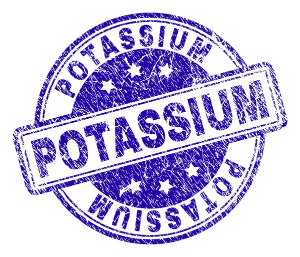 Grunge Texturé POTASSIUM Stamp Seal — Image vectorielle