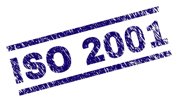 Sello de sello texturizado ISO 2001 rayado — Archivo Imágenes Vectoriales