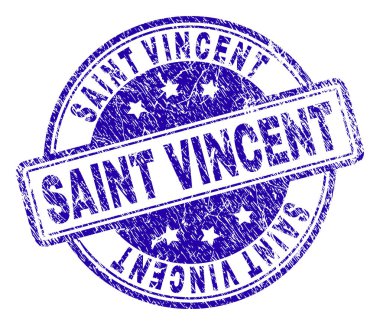 Grunge Saint Vincent damga mühür dokulu