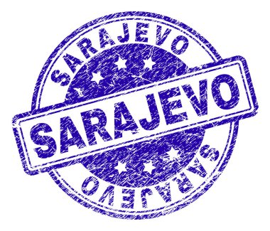 Grunge Saraybosna damga mühür dokulu