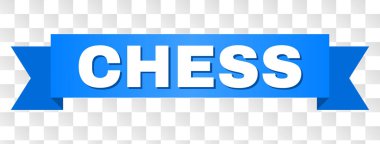 Satranç metin ile mavi şerit