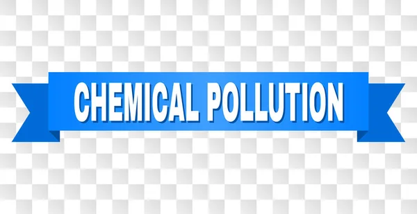 Blauer Streifen mit Titel zur chemischen Umweltverschmutzung — Stockvektor