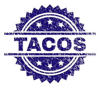 Çizik dokulu Tacos damga mühür