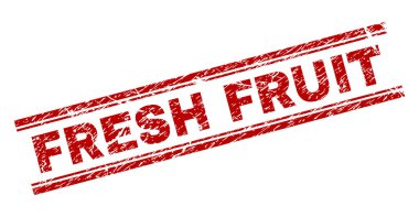 Çizik dokulu taze meyve damga mühür