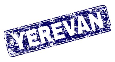 Yuvarlatılmış dikdörtgen damga çizilmiş Yerevan çerçeveli