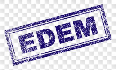 Grunge Edem dikdörtgen damgası