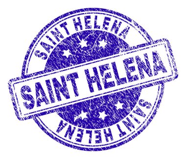 Dokulu Saint Helena damga mühür çizik