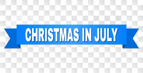 Noel Temmuz başlık ile mavi şerit — Stok Vektör
