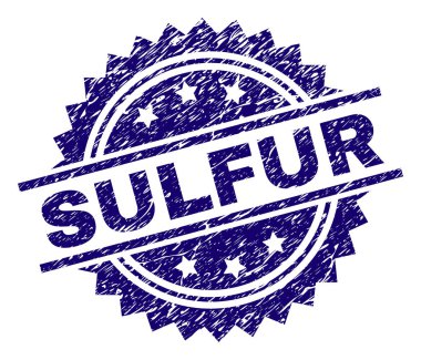 Dokulu kükürt damga mühür çizik