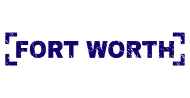 Dokulu Fort Worth damga mühür köşeleri içinde çizik