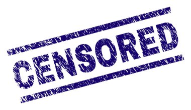 Grunge sansürlü damga mühür dokulu