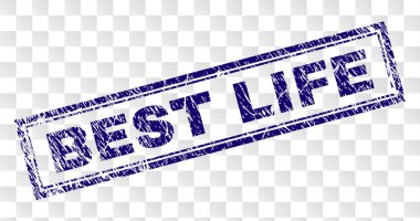 Grunge en iyi hayat dikdörtgen damgası