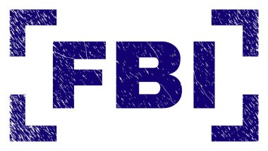 Grunge FBI damga mühür köşeler arasında dokulu