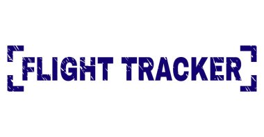 Çizik dokulu uçuş İzleyicisi'ni damga mühür köşeleri içinde