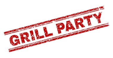 Grunge ızgara partisi damga mühür dokulu